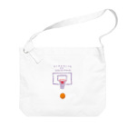 NIKORASU GOのバスケデザイン「左手は添えるだけ」（Tシャツ・パーカー・グッズ・ETC） ビッグショルダーバッグ