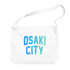 JIMOTO Wear Local Japanの大崎市 OSAKI CITY　ロゴブルー Big Shoulder Bag
