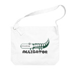 alligator_artのホネホネ鰐 Big Shoulder Bag