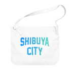 JIMOTO Wear Local Japanの渋谷区 SHIBUYA WARD ロゴブルー ビッグショルダーバッグ