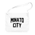 JIMOTO Wear Local Japanの港区 MINATO CITY ロゴブラック Big Shoulder Bag