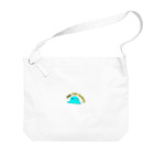 ema ショップの癒し　謎の生物　ロゴ　ARE　YOU　HAPPY？ Big Shoulder Bag