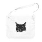 SHOP_KEMURIの白黒猫シリーズ ビッグショルダーバッグ