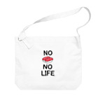ひよこねこ ショップ 1号店のNo Sushi No Life Big Shoulder Bag