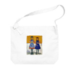 世界の絵画アートグッズのエドヴァルド・ムンク《青いエプロンの2人の少女》 Big Shoulder Bag