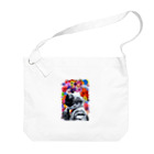 sapphirusのASTRONAUT and FLOWERS Big Shoulder Bag