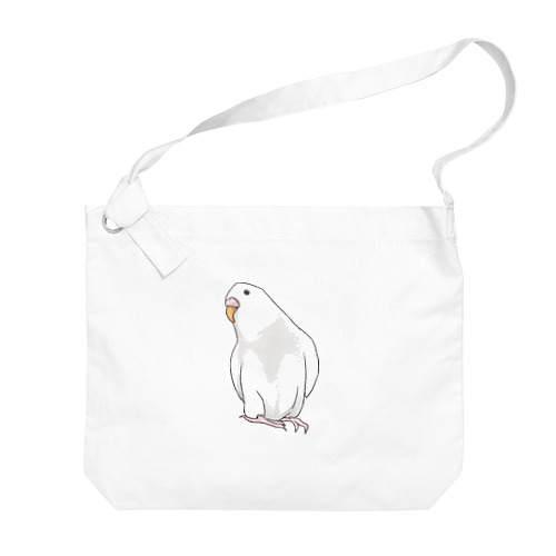 アルビノセキセイインコちゃん【まめるりはことり】 Big Shoulder Bag