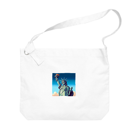 自由の女神像（pixel art） Big Shoulder Bag