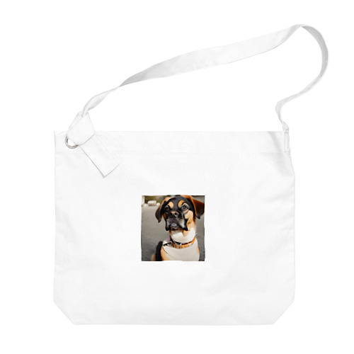 かわいい犬 Big Shoulder Bag