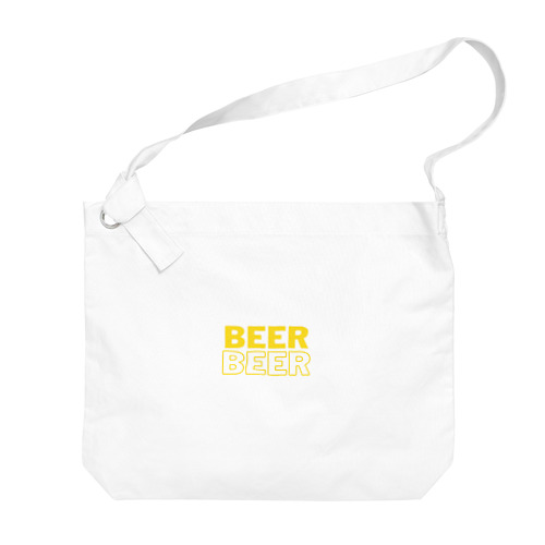 ビール＆ビール(白) Big Shoulder Bag