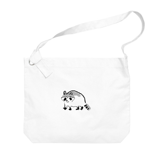 ふみしめるアライグマ Big Shoulder Bag