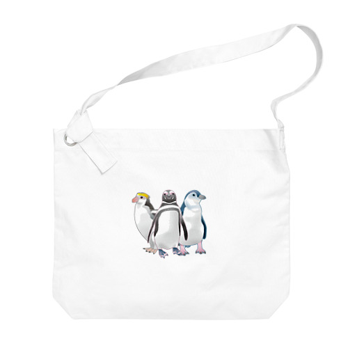 我が家の動物 ペンギンズ Big Shoulder Bag