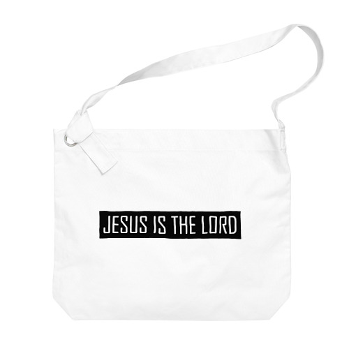 JESUS IS THE LORD(黒） Big Shoulder Bag