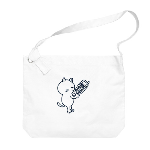 ガラケー猫 Big Shoulder Bag