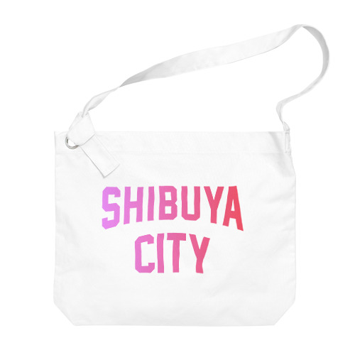 渋谷区 SHIBUYA WARD ロゴピンク ビッグショルダーバッグ