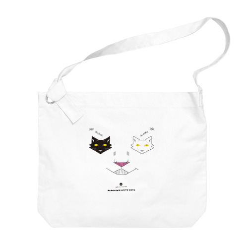 白黒猫ニヤリ2015 Big Shoulder Bag