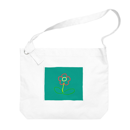 お花（green） Big Shoulder Bag