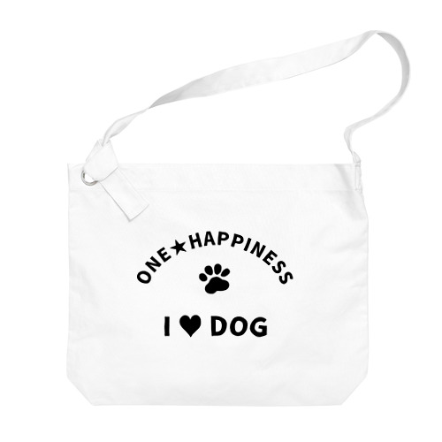 I LOVE DOG　ONEHAPPINESS Big Shoulder Bag