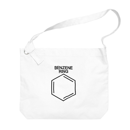 BENZENE RING-ベンゼン環の構造式-Tシャツ ビッグショルダーバッグ