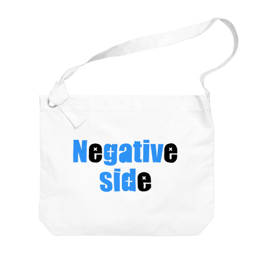 Negative side BLUE ビッグショルダーバッグ