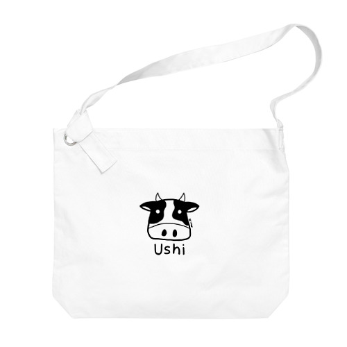 Ushi (牛) 黒デザイン ビッグショルダーバッグ