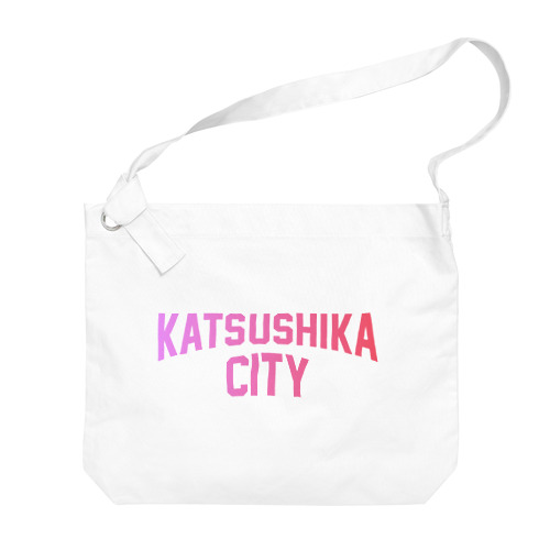 葛飾区 KATSUSHIKA CITY ロゴピンク ビッグショルダーバッグ
