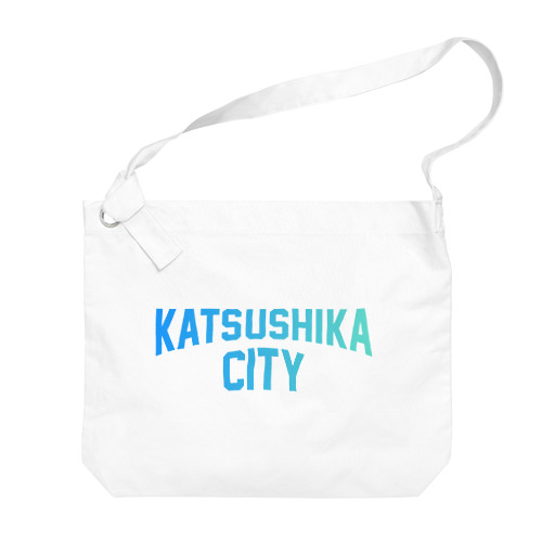 葛飾区 KATSUSHIKA CITY ロゴブルー ビッグショルダーバッグ