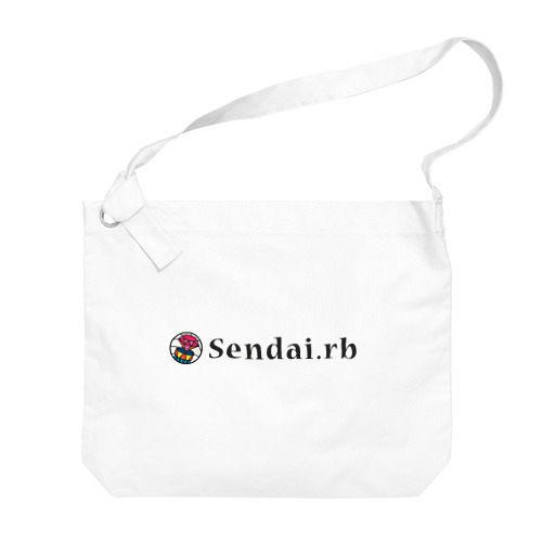 Sendai.rb横ロゴ(薄) ビッグショルダーバッグ