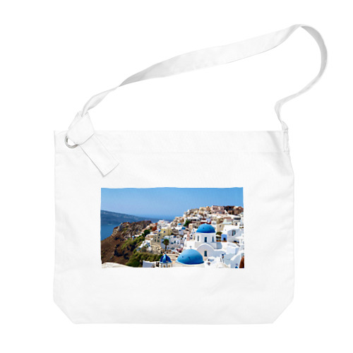 【世界一周旅】ギリシャ　サントリーニ島の景色 Big Shoulder Bag