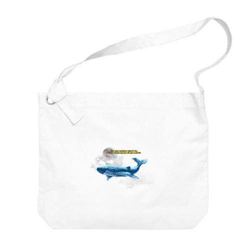 whale in the sky Big Shoulder Bag