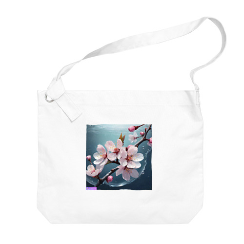 水に咲く桜 Big Shoulder Bag