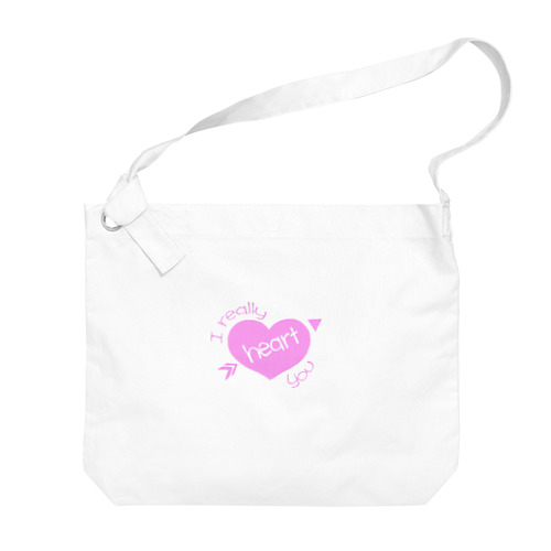 i really heart you デザイン Big Shoulder Bag