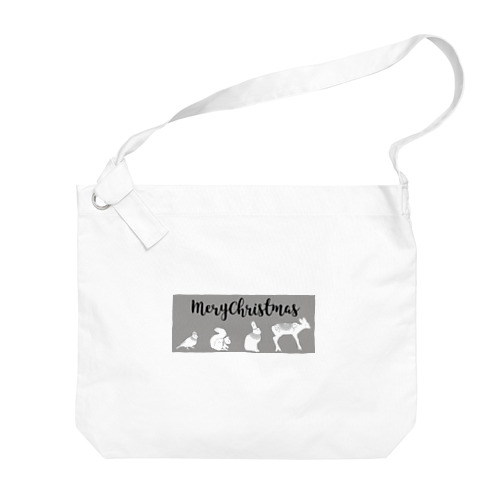 MeryChristmas(グレー) Big Shoulder Bag