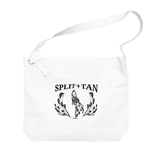 【 SPLIT+TAN 】孔雀ロゴ ビッグショルダーバッグ