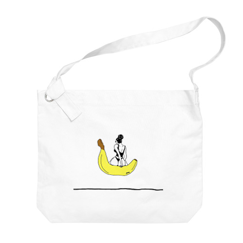 Lady on Banana Big Shoulder Bag