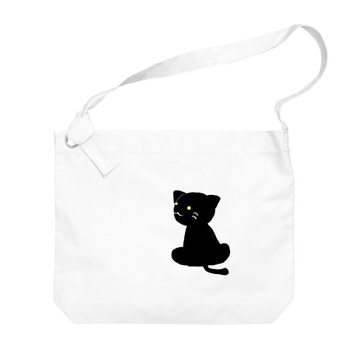 黒い猫さん Big Shoulder Bag