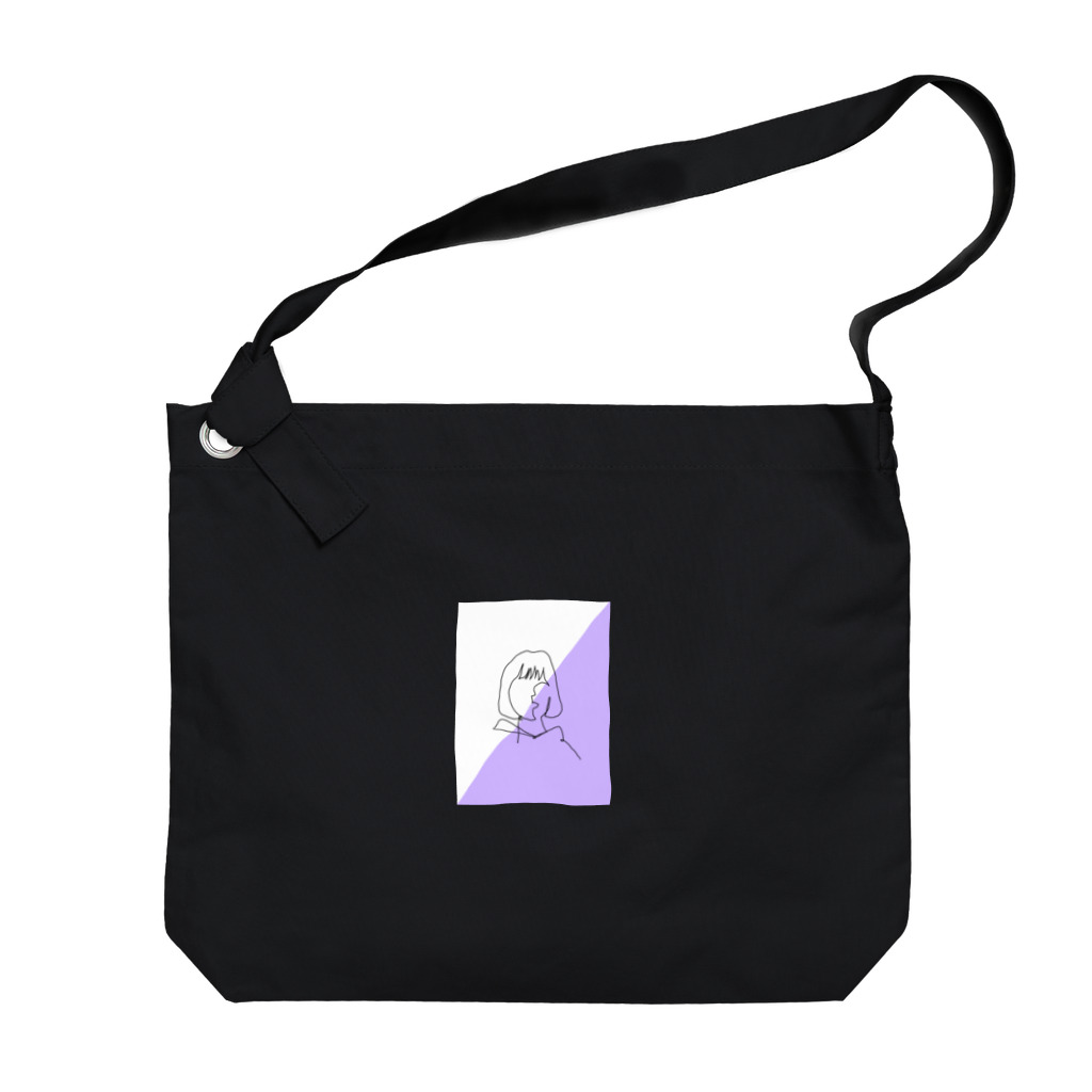 K_no_rakugakiのgirl_purple Big Shoulder Bag