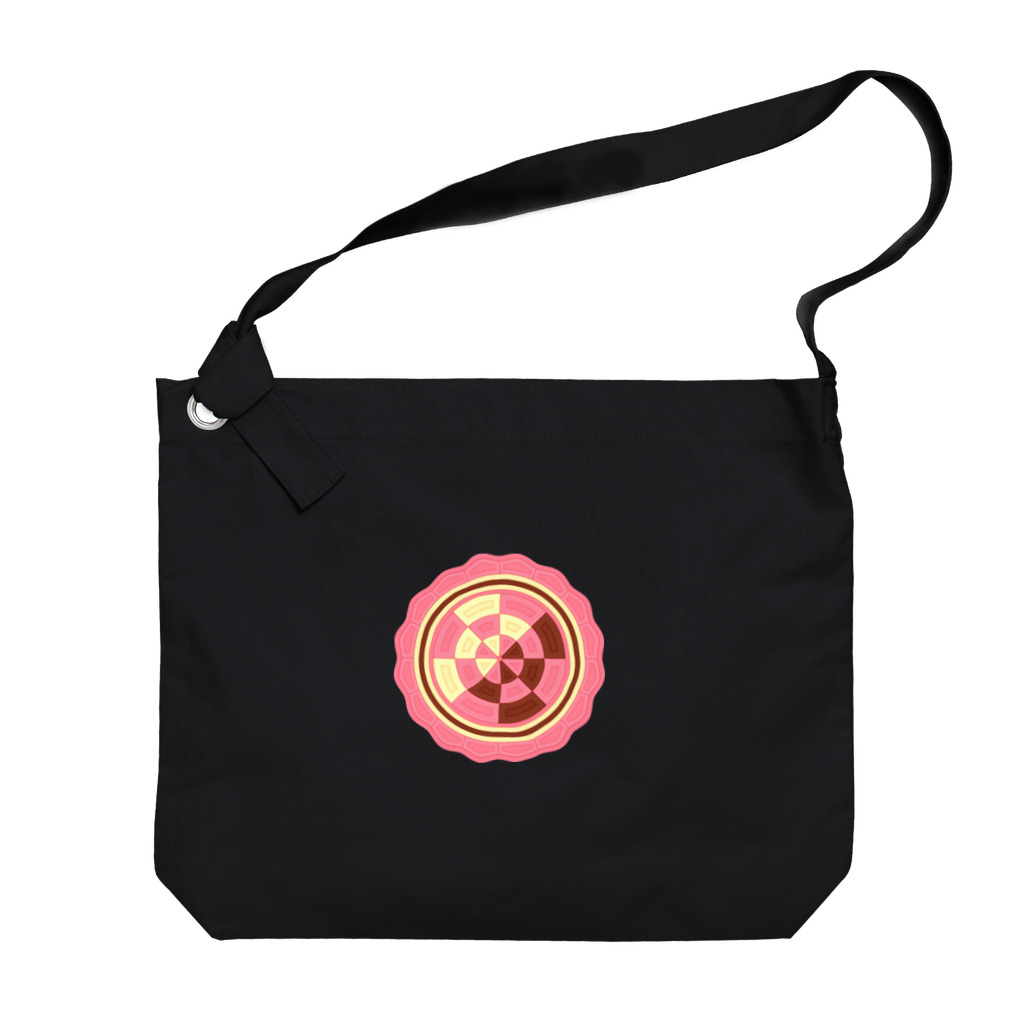 ハナドリカ SUZURI店の花の形の板チョコ(苺) Big Shoulder Bag