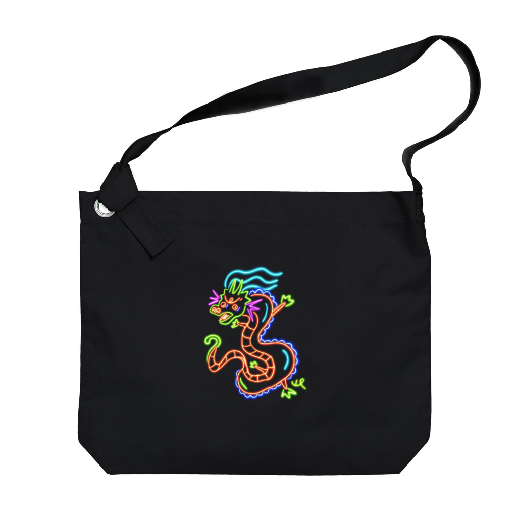 ビレイダオのネオン　龍 Big Shoulder Bag