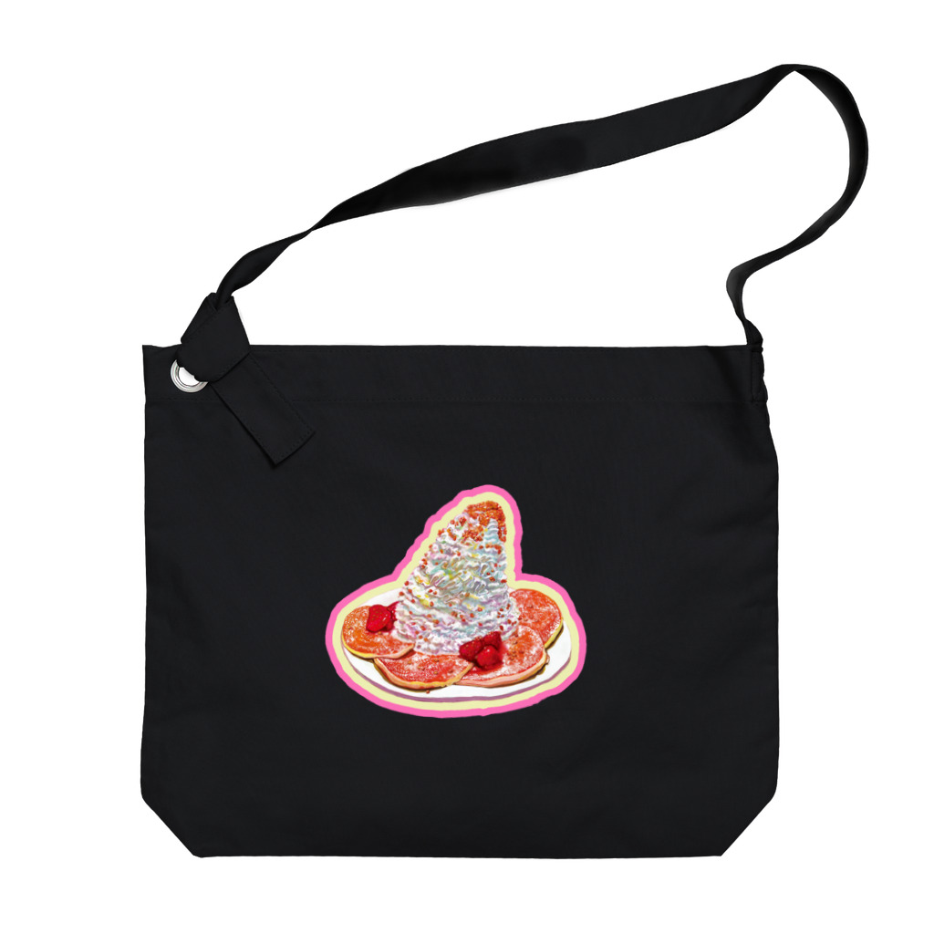 油絵描きの小物売り場の苺のパンケーキ Big Shoulder Bag