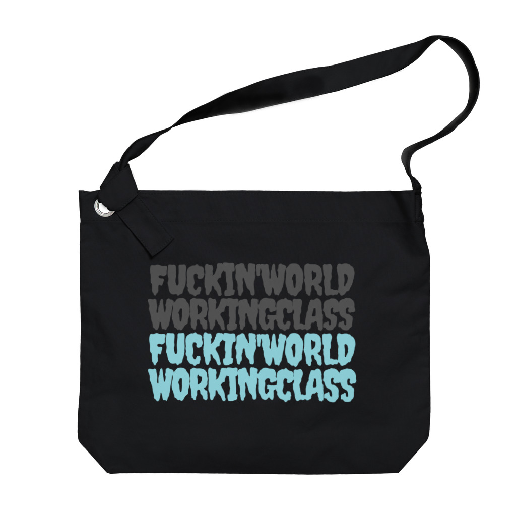 F.W.W.C    エフ.ダ.ブ.シーのMY WORLD'S IN MY BAG gray x mint Big Shoulder Bag