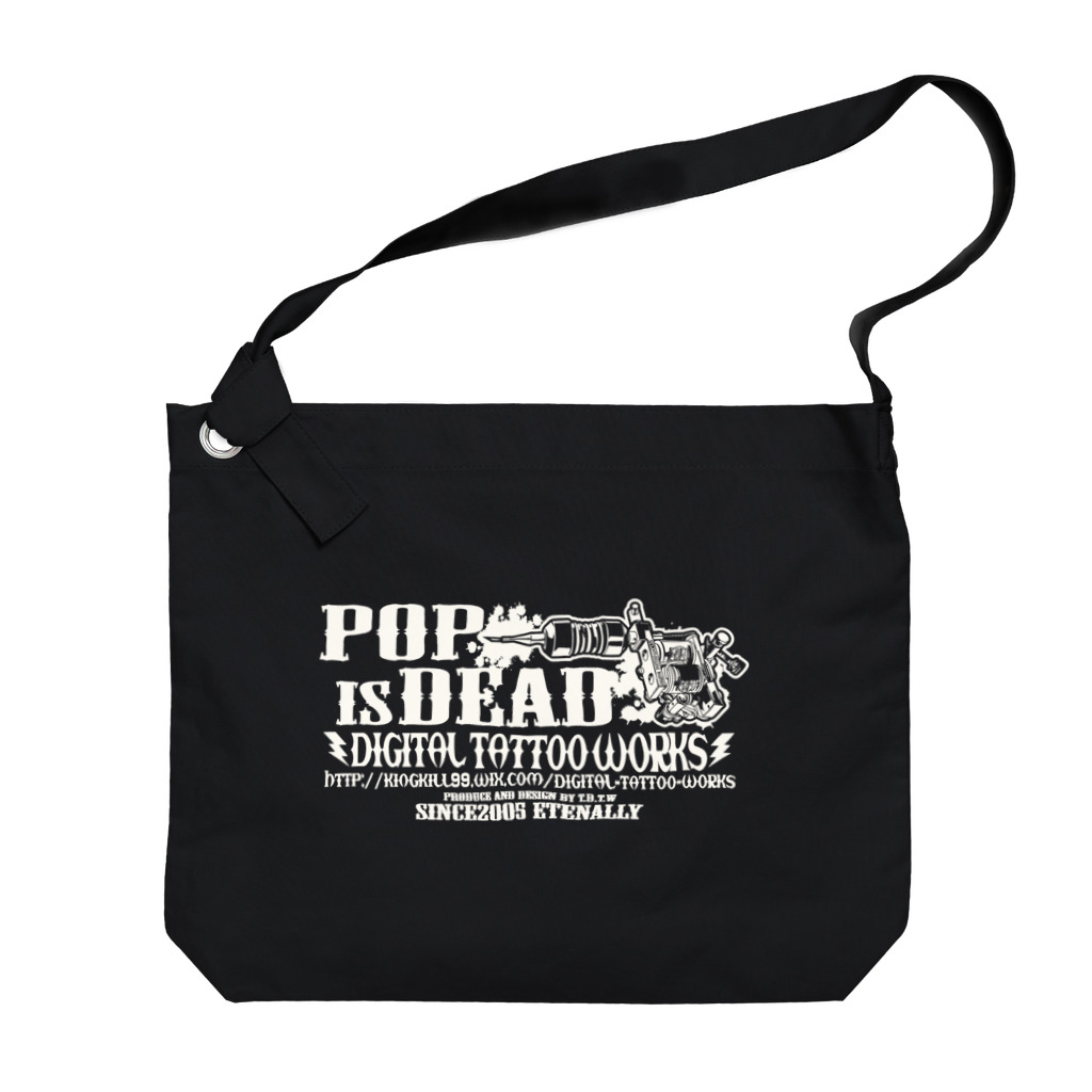 DIGITAL TATTOO WORKS/sickのpop is dead Big Shoulder Bag