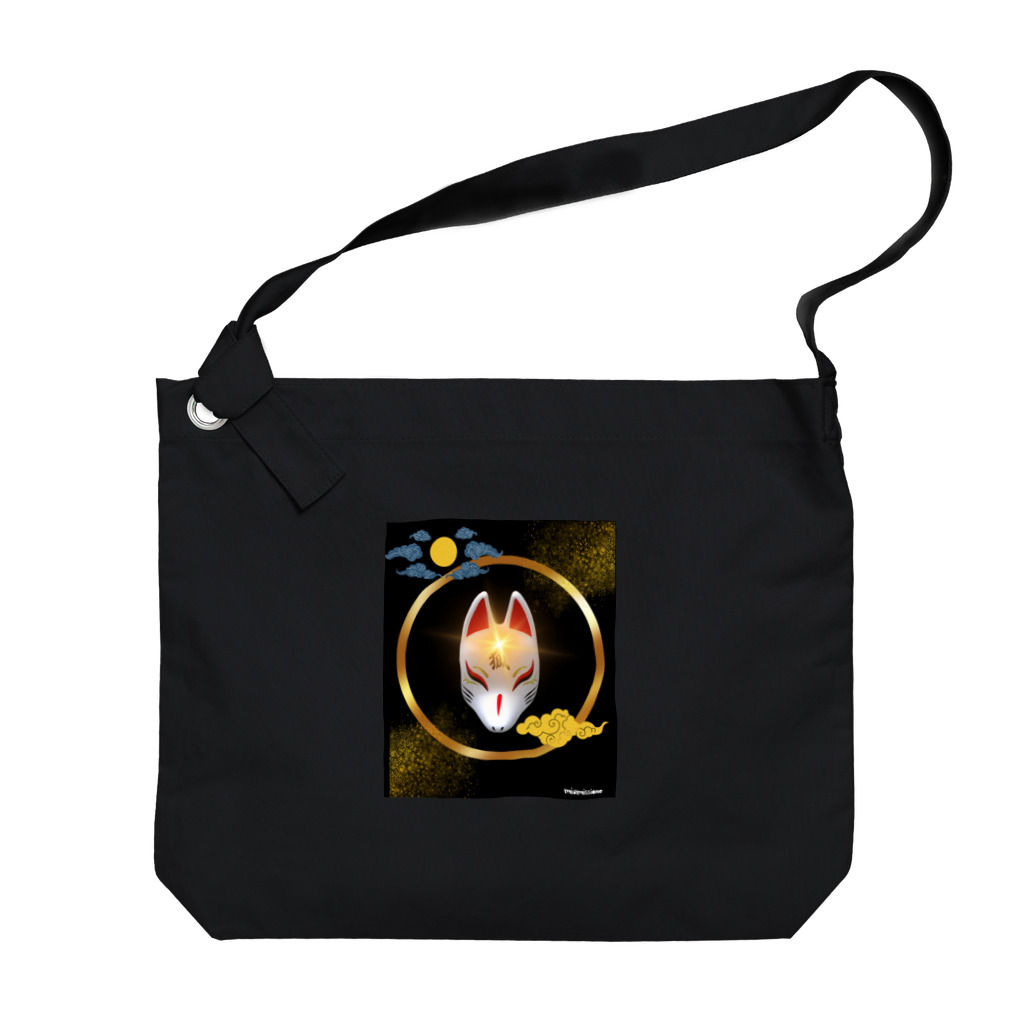 miamissioneのJapanese Spiritual Fox with Halo!! Big Shoulder Bag