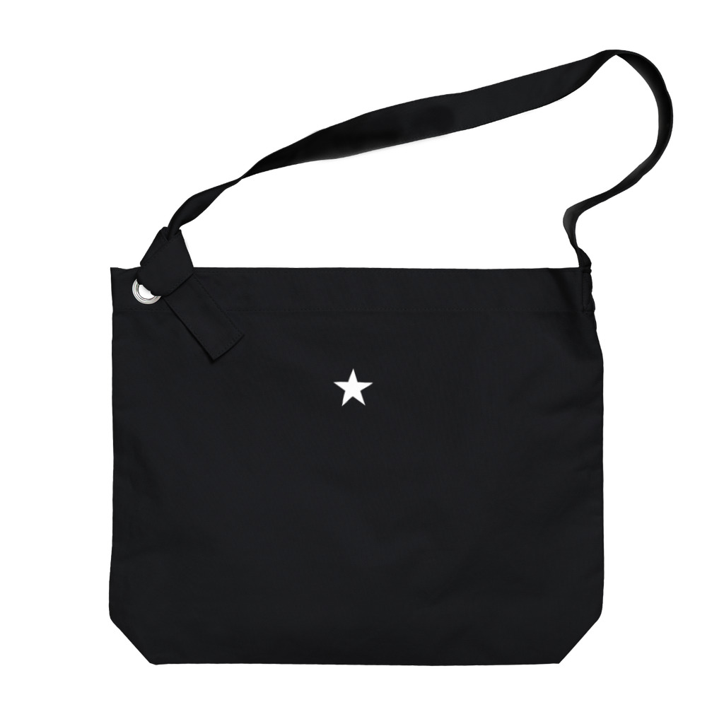 DRIPPEDのBLACK STAR REVIVAL-GTO STAR リバイバル-(白星・ワンスター)白バージョンTシャツ Big Shoulder Bag