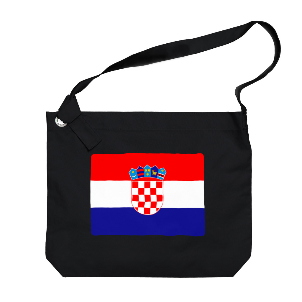 お絵かき屋さんのクロアチアの国旗 Big Shoulder Bag