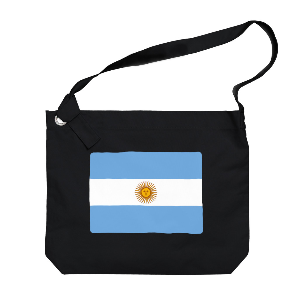 お絵かき屋さんのアルゼンチンの国旗 ビッグショルダーバッグ