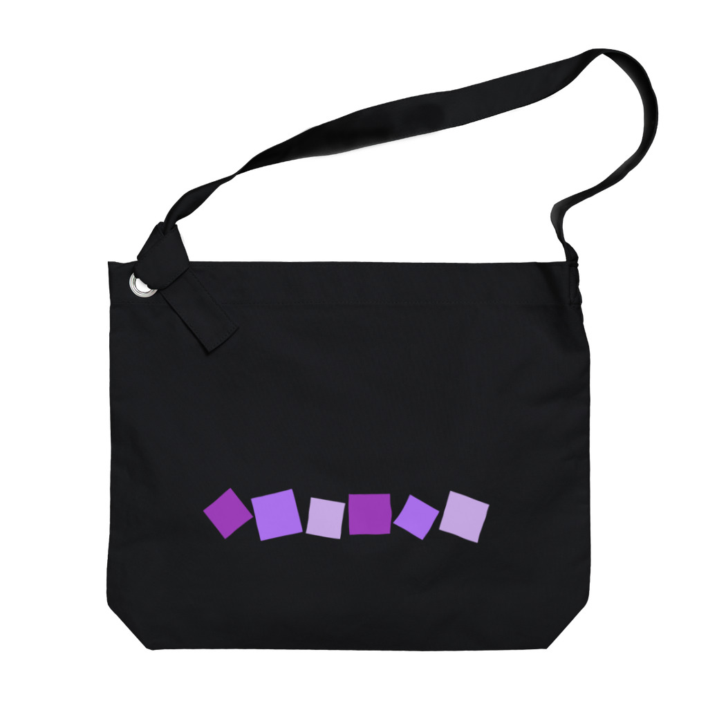 つきしょっぷの紫色の四角形 Big Shoulder Bag