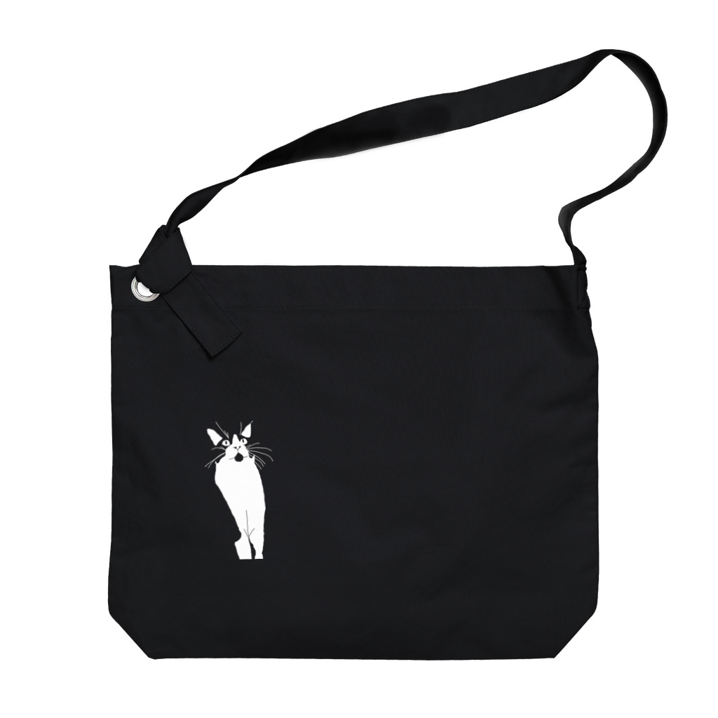 BndCの黒を活かすねこ、ハチワレ Big Shoulder Bag