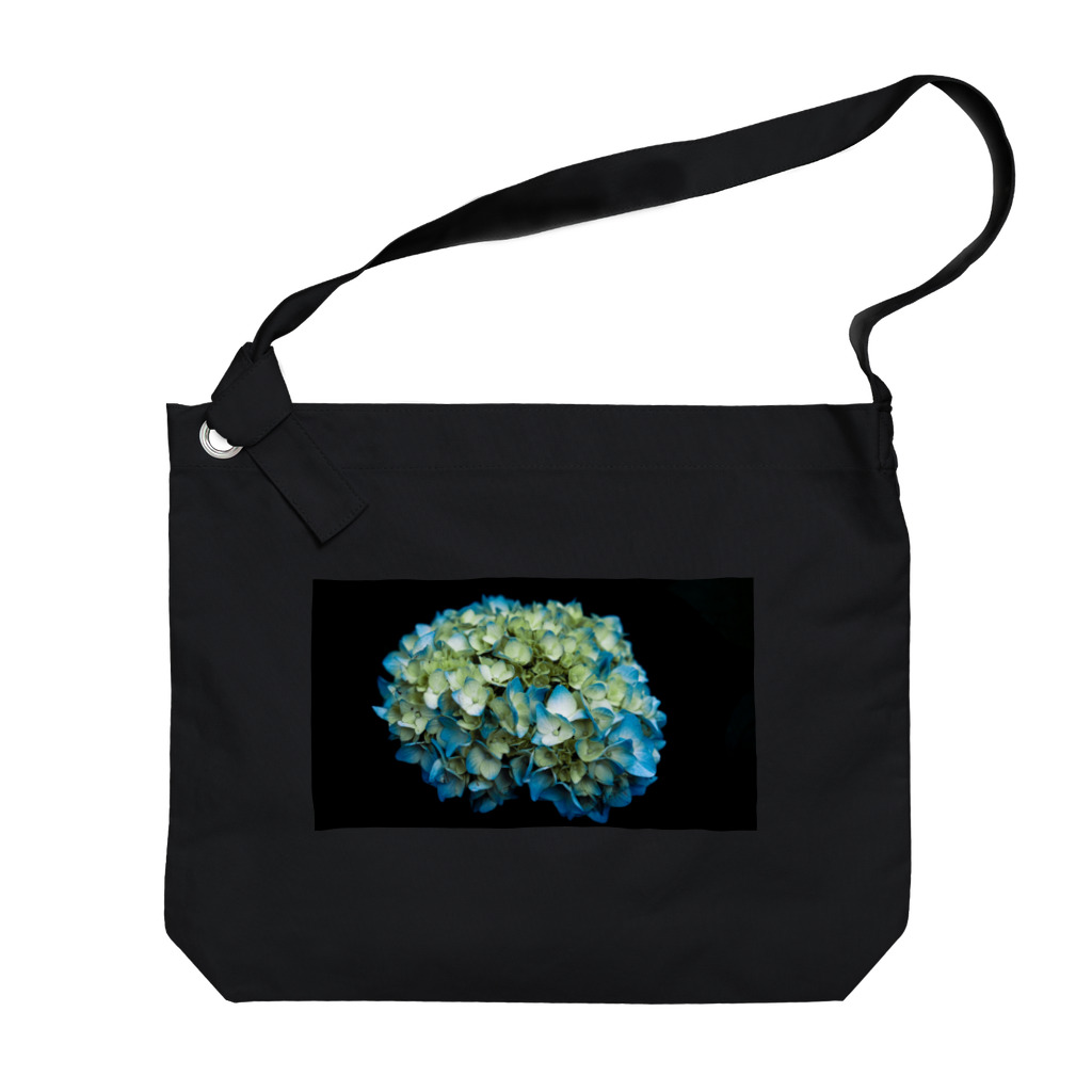 ごとー/お写真と日常の青の紫陽花 Big Shoulder Bag