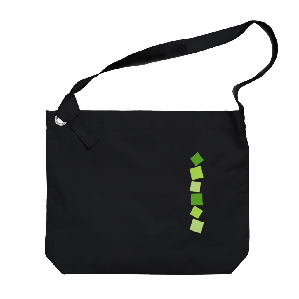つきしょっぷの緑色の四角形 Big Shoulder Bag